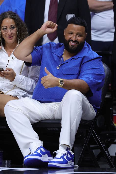 DJ Khaled Sits Courtside in Louis Vuitton x Nike Air Force 1s